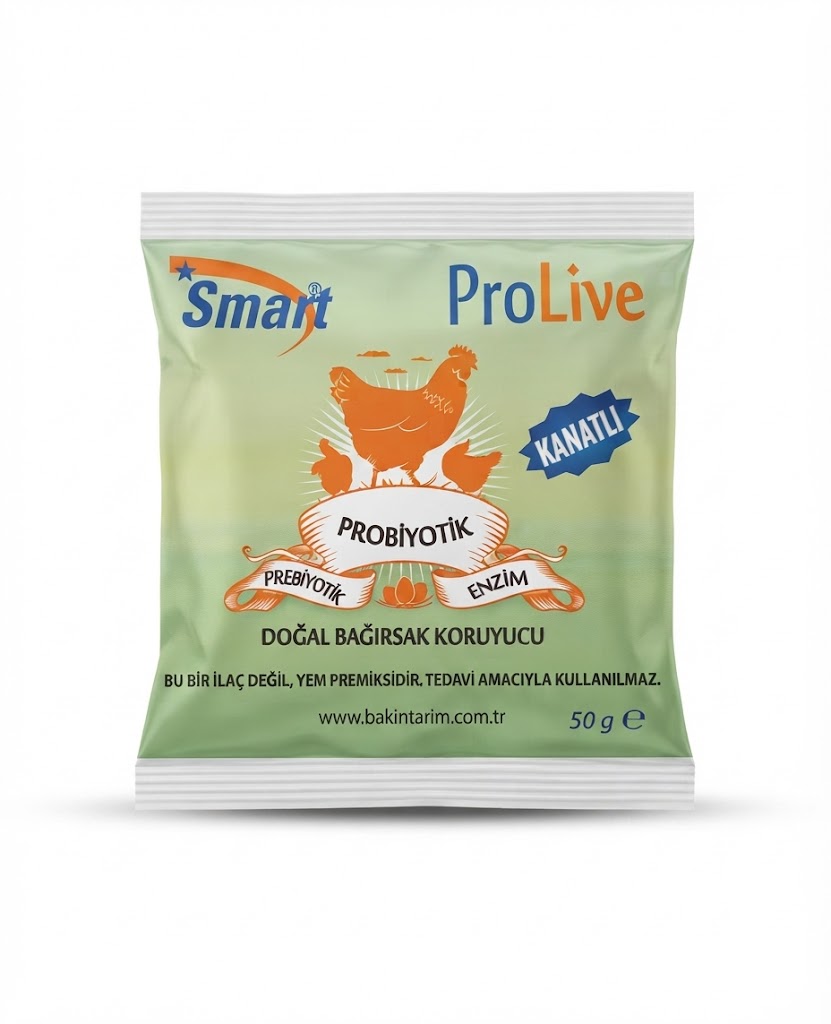 Kümes Hayvanları İçin Smart ProLive 50 Gr  Prebiyotik ve Enzim Katkılı Bağırsak Koruyucu